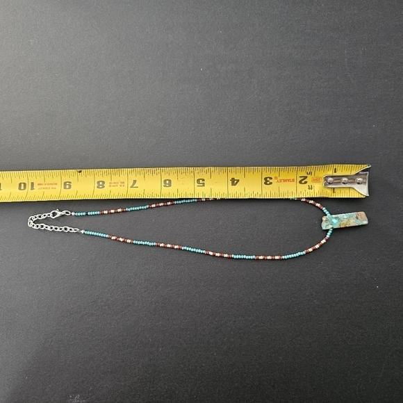 Handmade Necklace featuring genuine stone center piece. - Picture 5 of 7